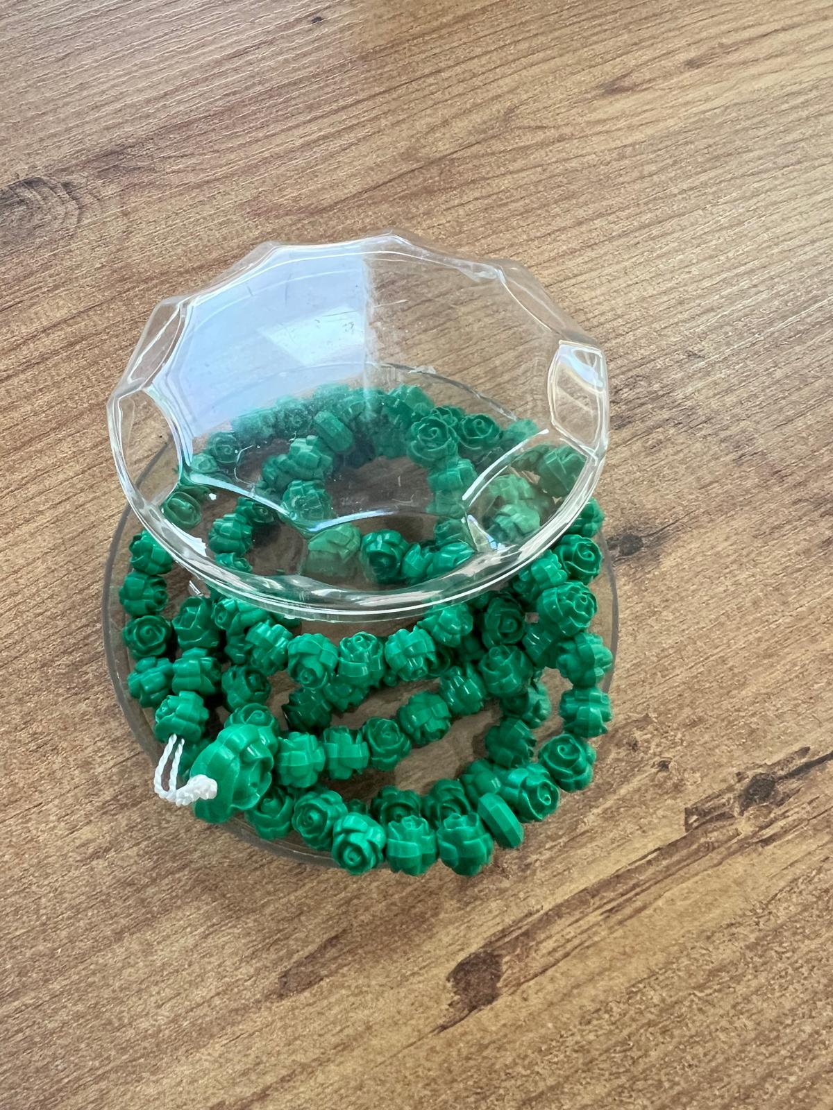 KLM ADET OLARAK GÜL KOKULU KOYU YEŞİL TESBİH