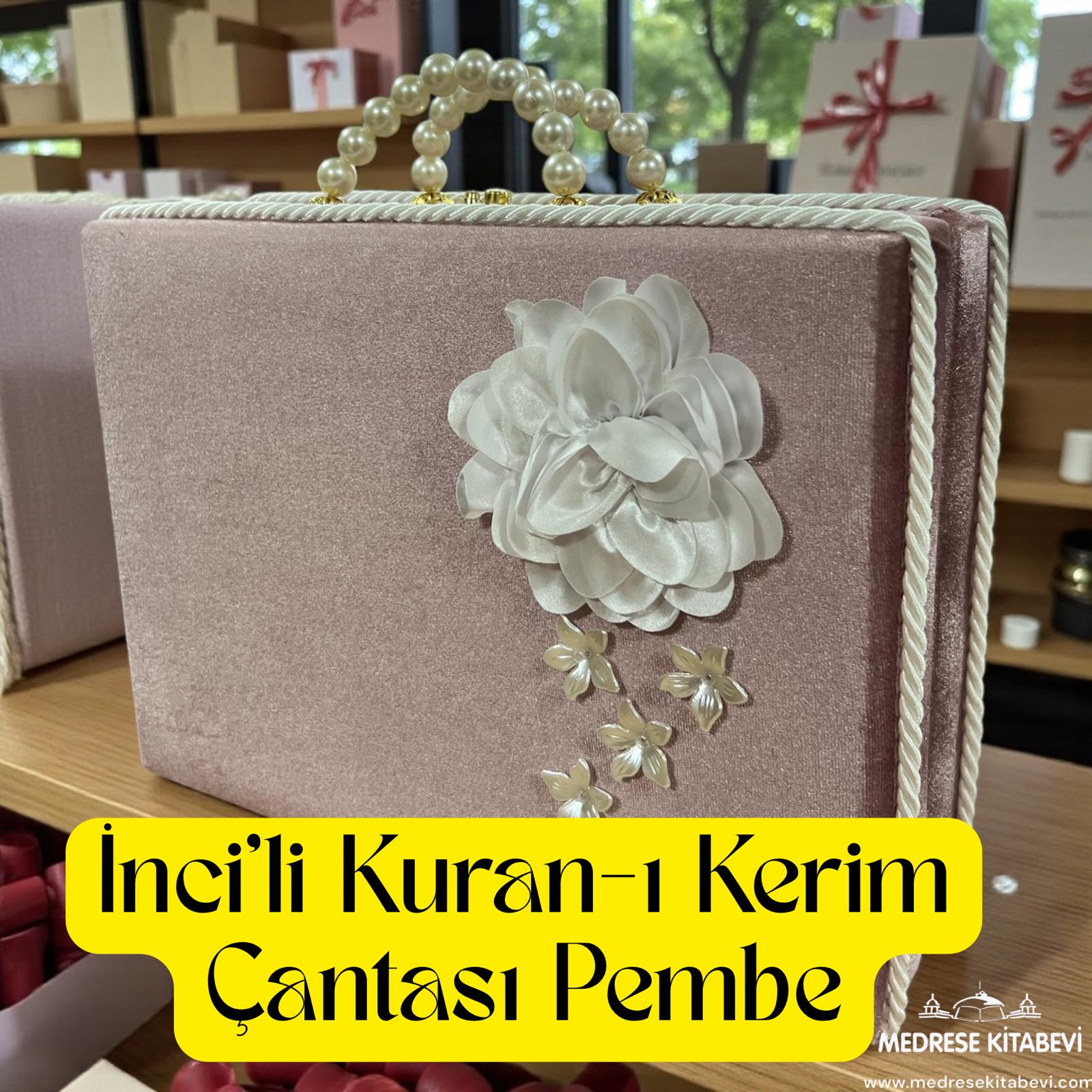 HVR İNCİLİ ÇEYİZ ÇANTASI PEMBE 