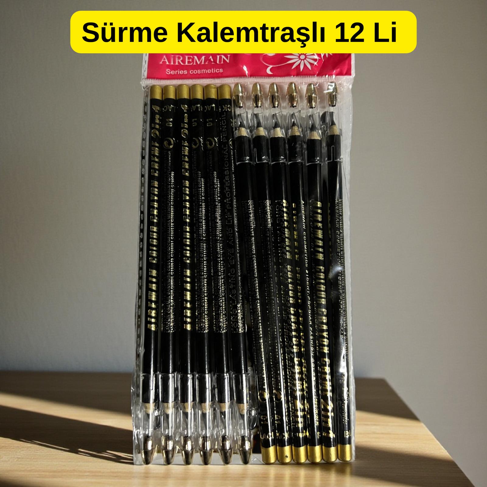 İR SÜRME KALEMTRAŞLI POŞET 12 Lİ