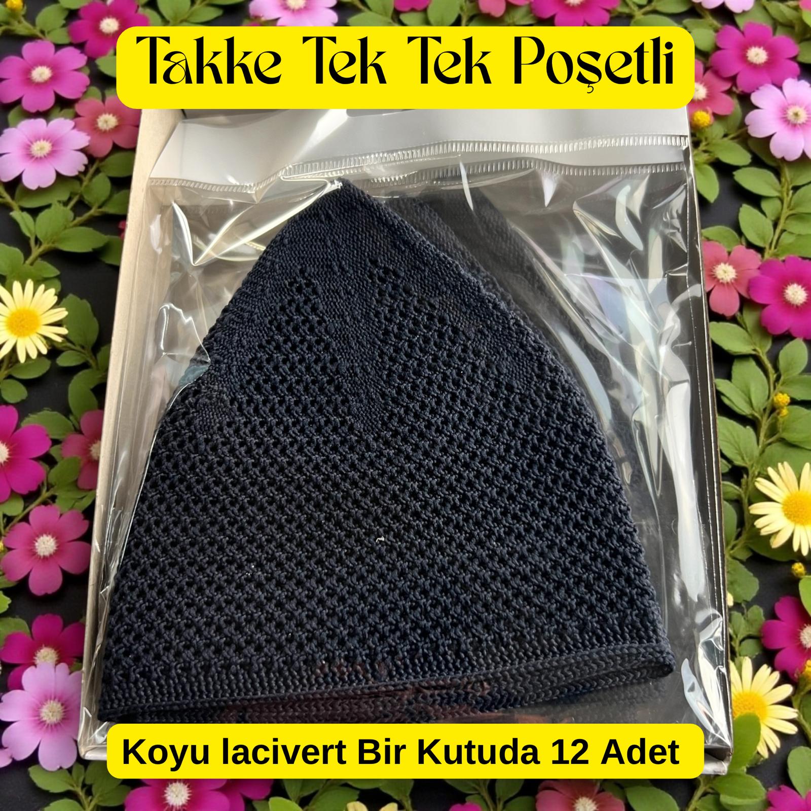 İR TAKKE KOYU LACİVERT KUTUDA 12 Lİ