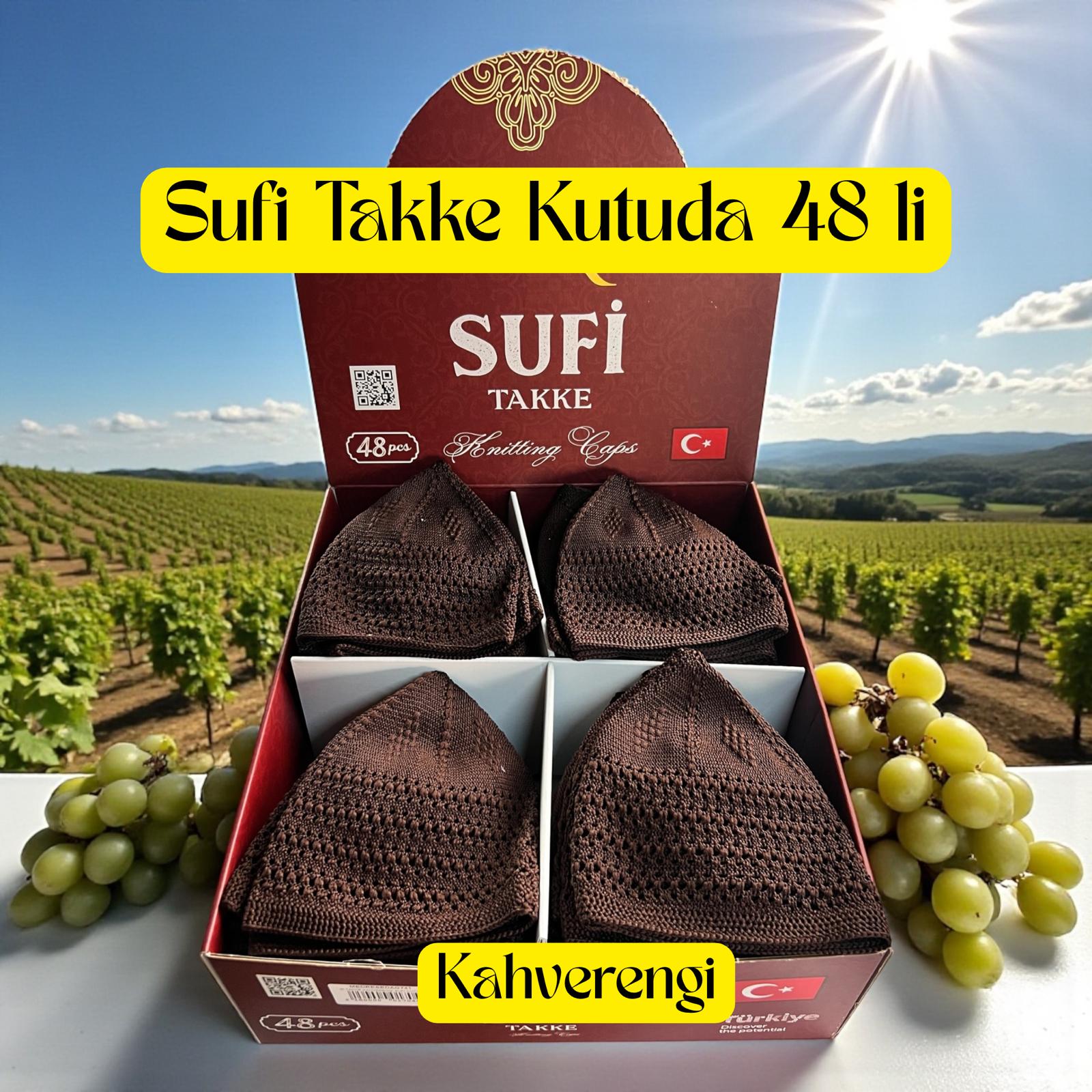 İR TAKKE KAHVERENGİ SUFİ KUTUDA 48 Lİ 