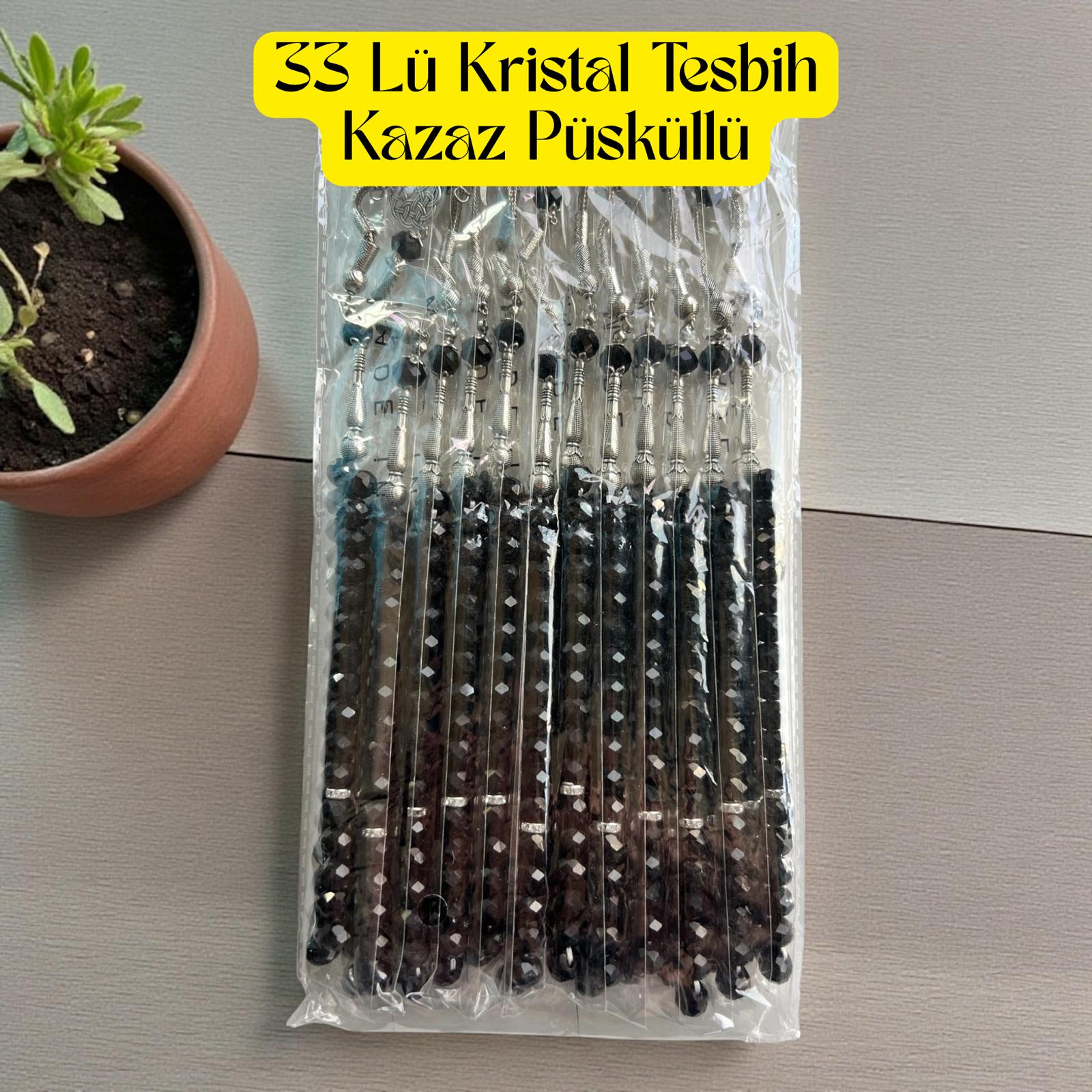 İR TESBİH 33 KRİSTAL KAZAZ PÜSKÜL POŞET İÇİ 12 Lİ 