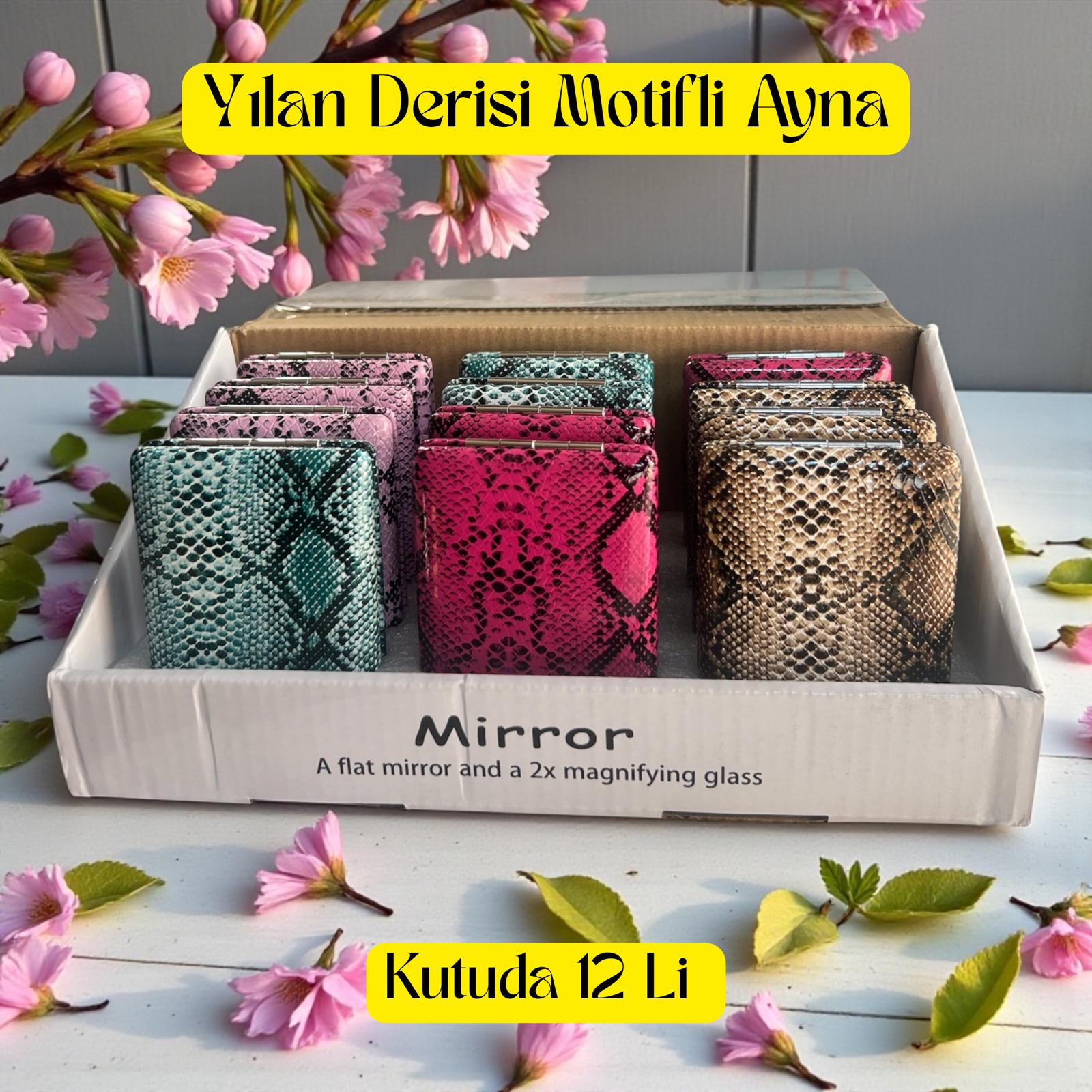 İR AYNA YILAN DERİSİ MOTİFLİ KUTUDA 12 Lİ