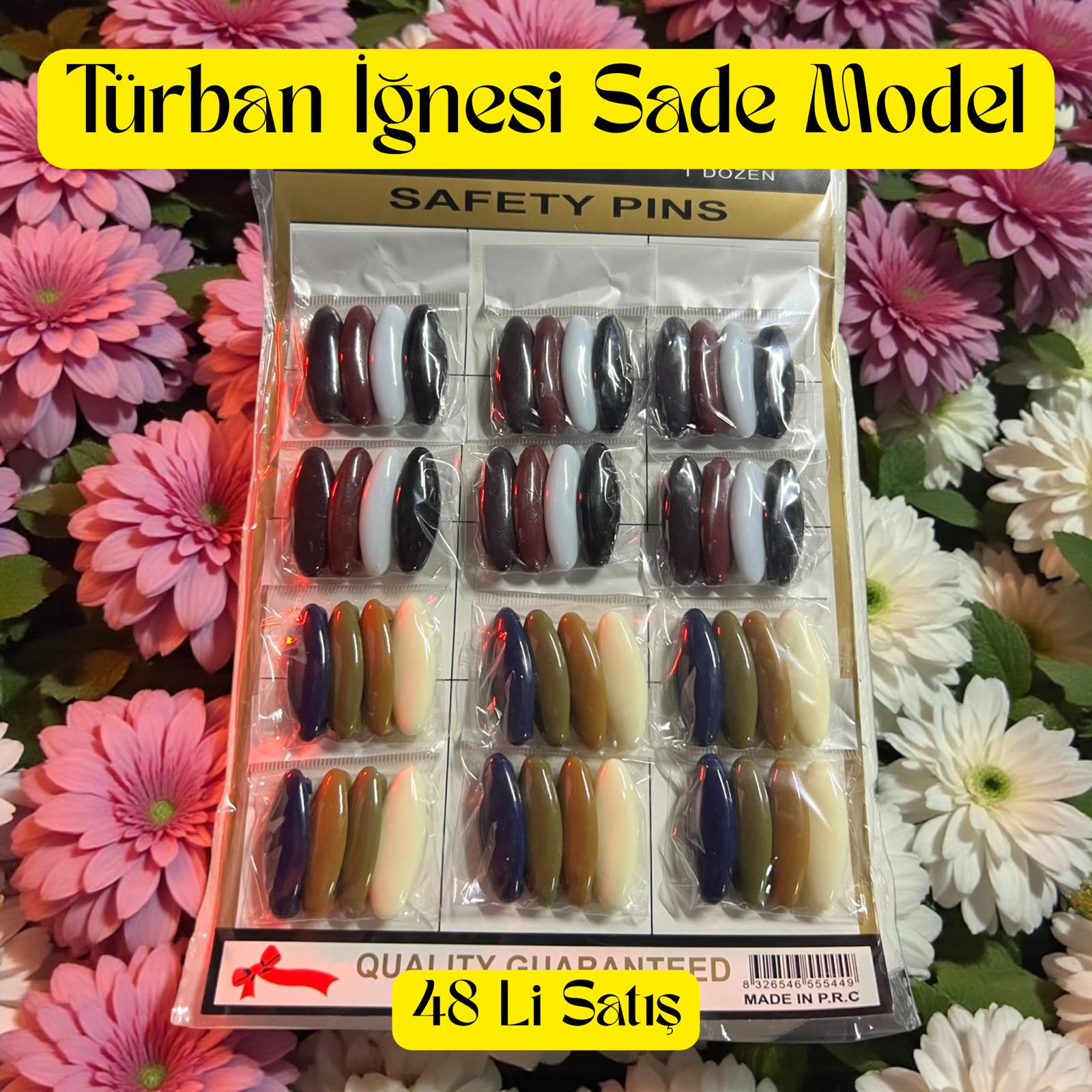 İR TÜRBAN İĞNESİ SADE MODELLER POŞET İÇİ 48 Lİ