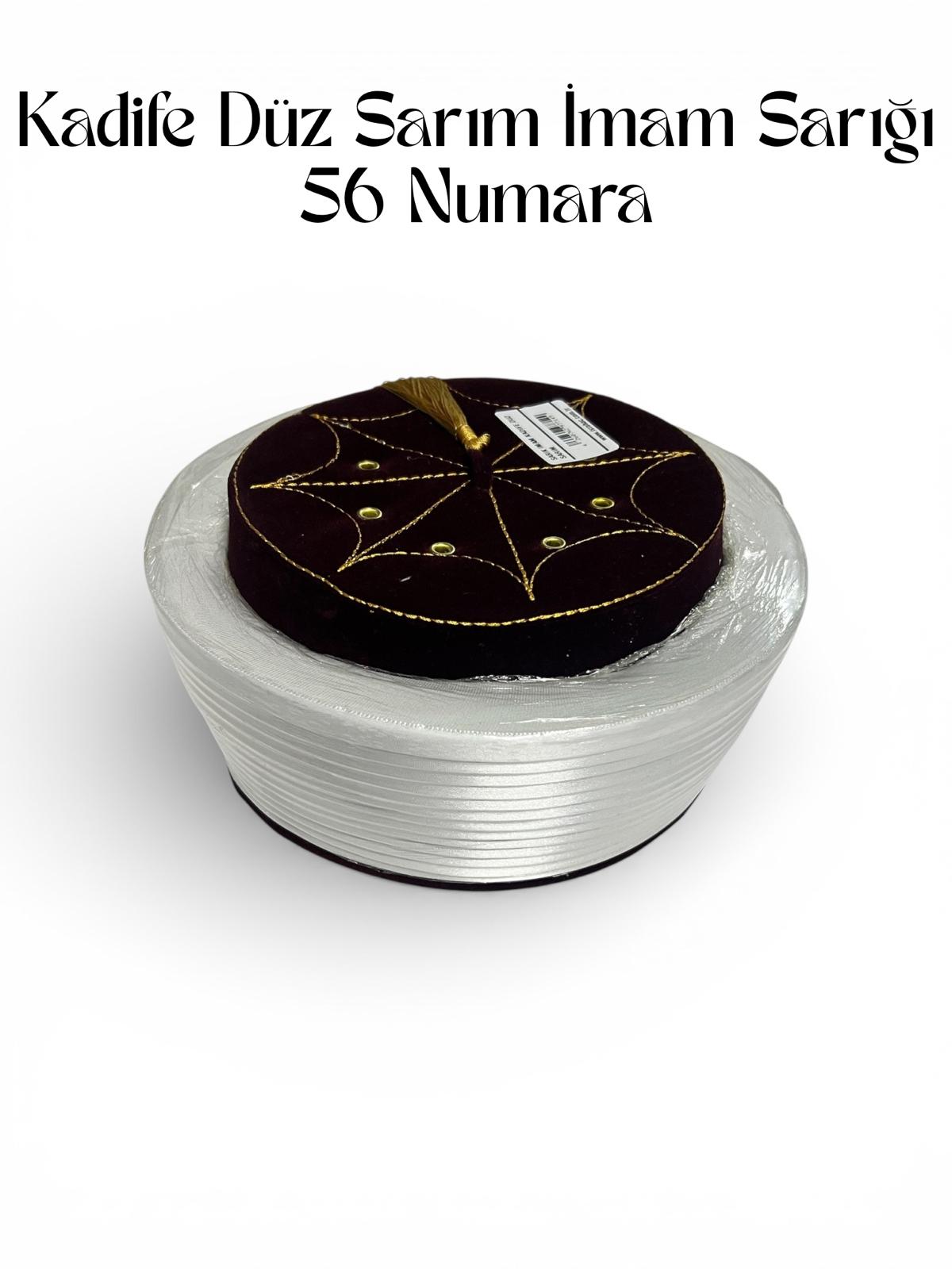 İR SARIK İMAM KADİFE DÜZ SARIM 56 NUMARA