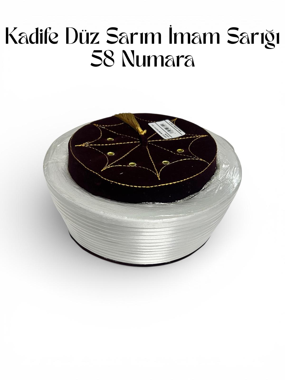 İR SARIK İMAM KADİFE DÜZ SARIM 58 NUMARA