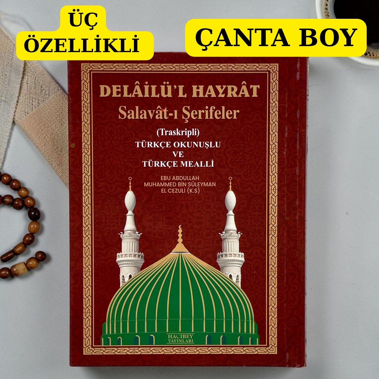 DELAİLÜL HAYRAT ÇANTA BOY ÜÇLÜ KIRMIZI