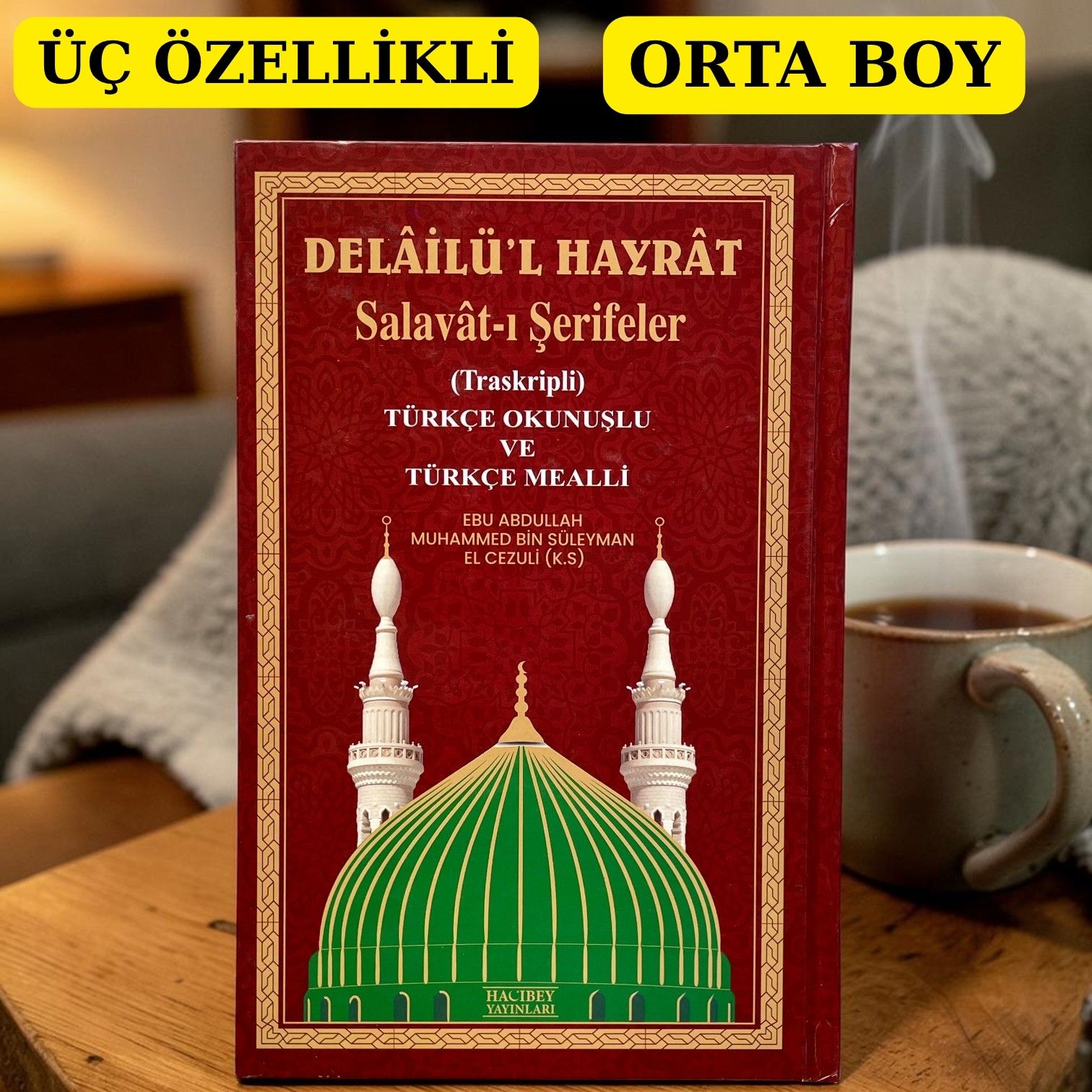 DELAİLÜL HAYRAT ORTA BOY ÜÇLÜ 400 SAYFA KIRMIZI 