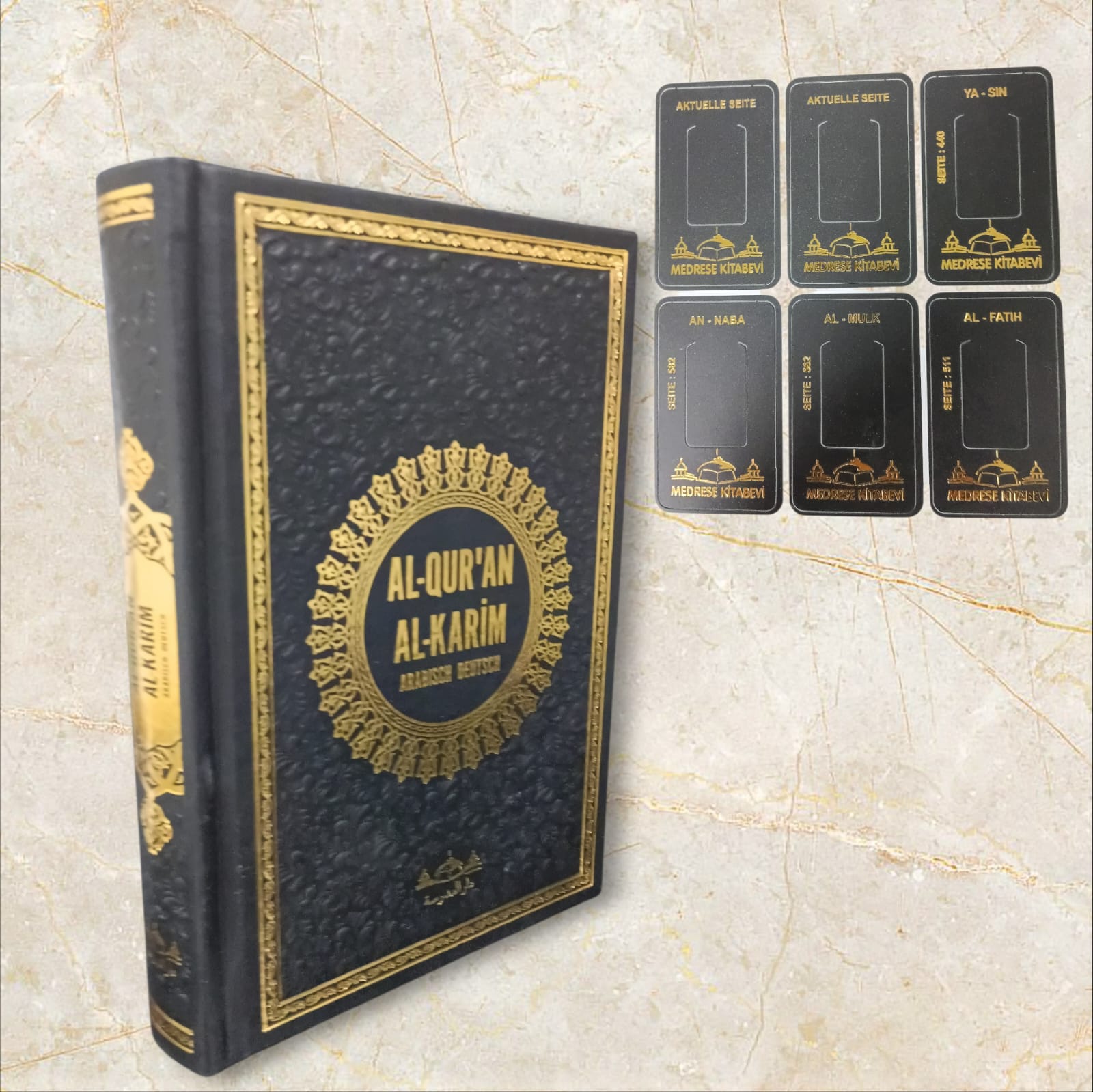 HAFIZ BOY TERMO DERİ AL QURAN AL KARİM ALMANCA KURAN SİYAH